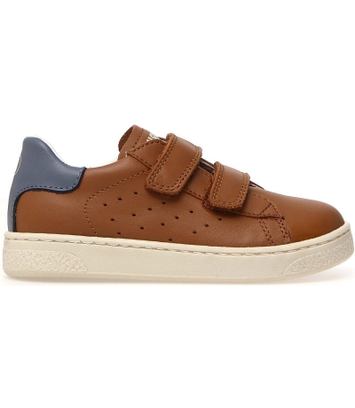 Wide hard bottom blue walking shoes for kids 
