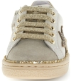 Beige color soft sneakers for a child made with leather 