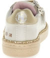 Beige color soft sneakers for a child made with leather 