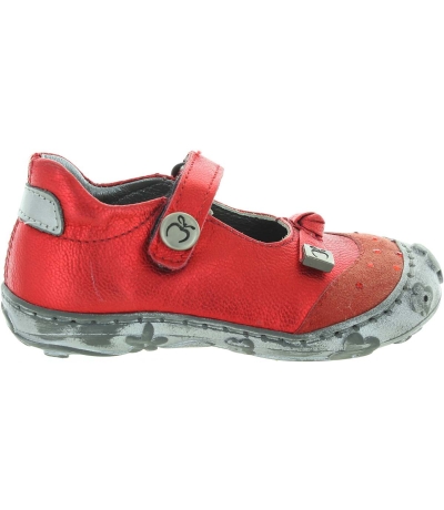 Red Italian shoes for girls kids with narrow feet