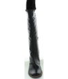 Black leather high fashion boots for ladies
