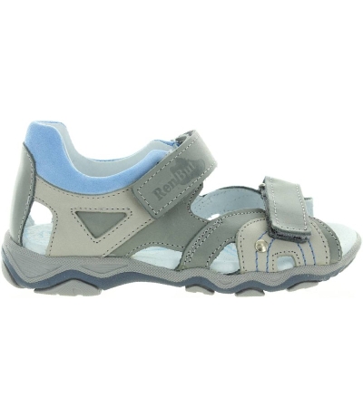 Gray leather boys closed back sandals with support Gray leather boys closed back sandals with support