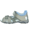 Gray leather boys closed back sandals with support Gray leather boys closed back sandals with support
