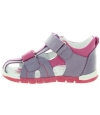 Closed toe sandals for a girl in purple leather Closed toe sandals for a girl in purple leather