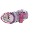Closed toe sandals for a girl in purple leather Closed toe sandals for a girl in purple leather