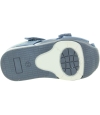 High instep wide width baby boys blue walking sandals