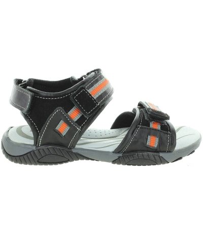 Black leather quality arched boys sandals Black leather quality arched boys sandals