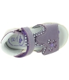 Purple leather high top toddler girls sandals