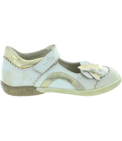 High arch girls shoes in gold leather with support High arch girls shoes in gold leather with support