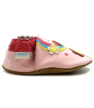 Pink soft sole leather slippers for toddler Pink soft sole leather slippers for toddler