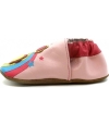 Pink soft sole leather slippers for toddler Pink soft sole leather slippers for toddler